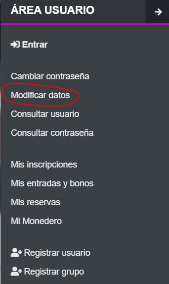 modificar datos